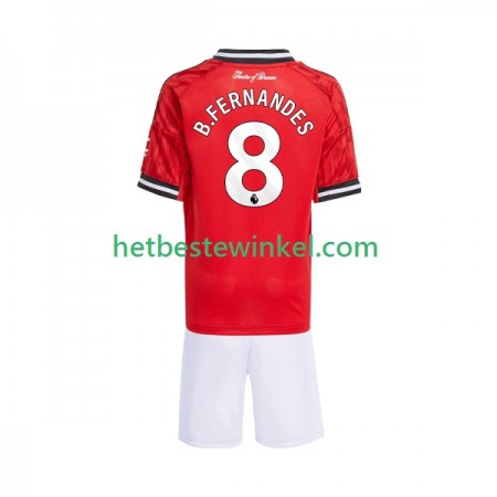 Manchester United Bruno Fernandes 8 Voetbalshirts Kind Thuis 2025-26